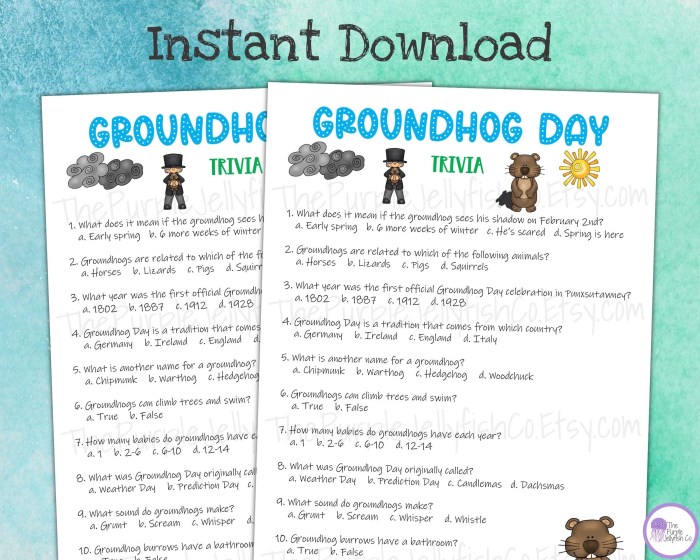 Groundhog trivia questions and answers