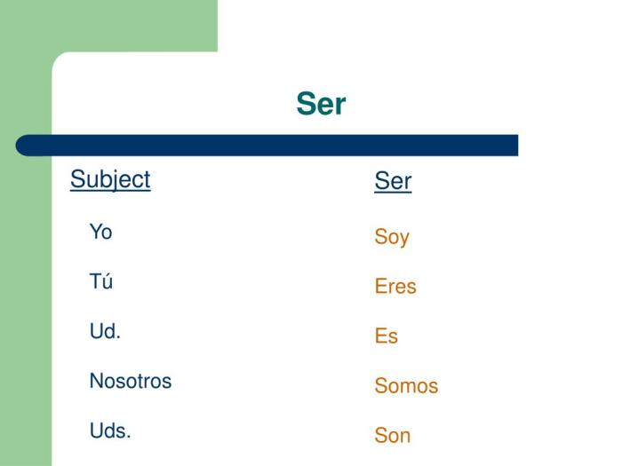 Spanish pronouns grammar subject ser charts gusta iops forms