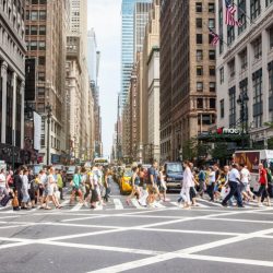 Collisions with pedestrians occur most often at intersections